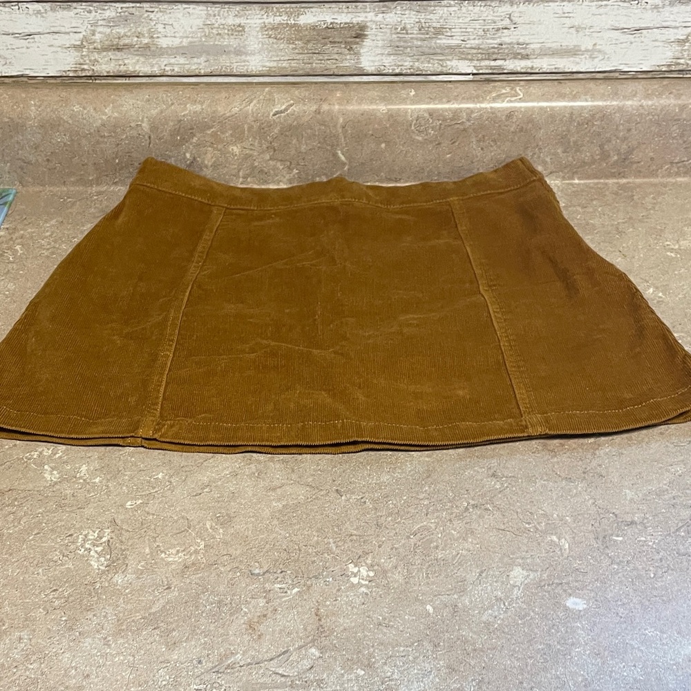 Crewcuts Size 14 Corduroy A-Line Mini Skirt in Tan Brown
